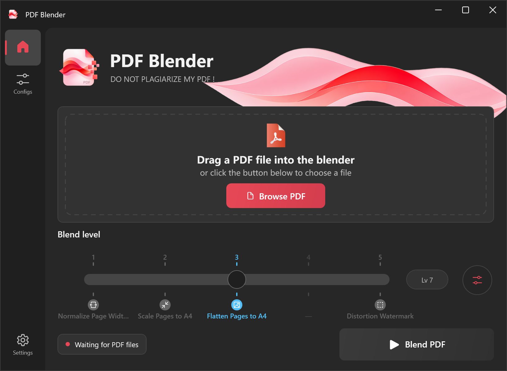 PDF Blender Screenshot